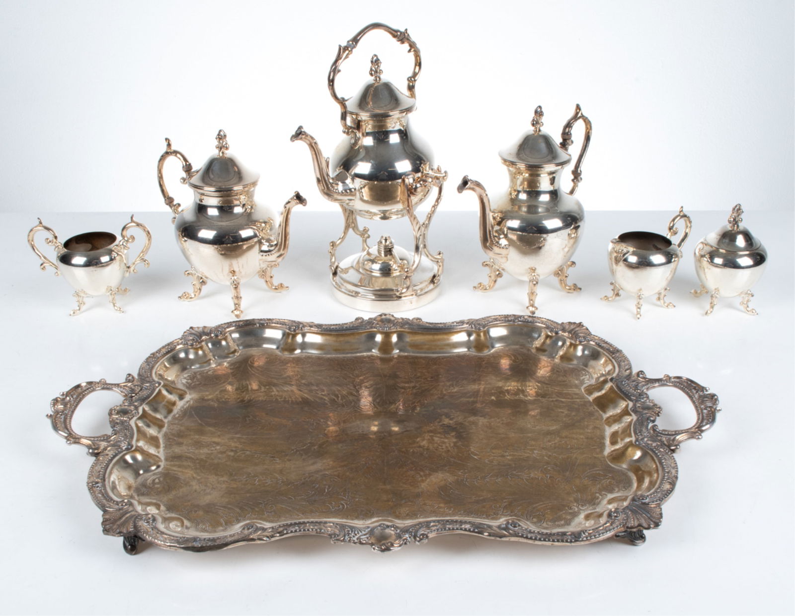 SILVERPLATE COFFEE, TEA & CHOCOLATE SERVICE (1 of 9)