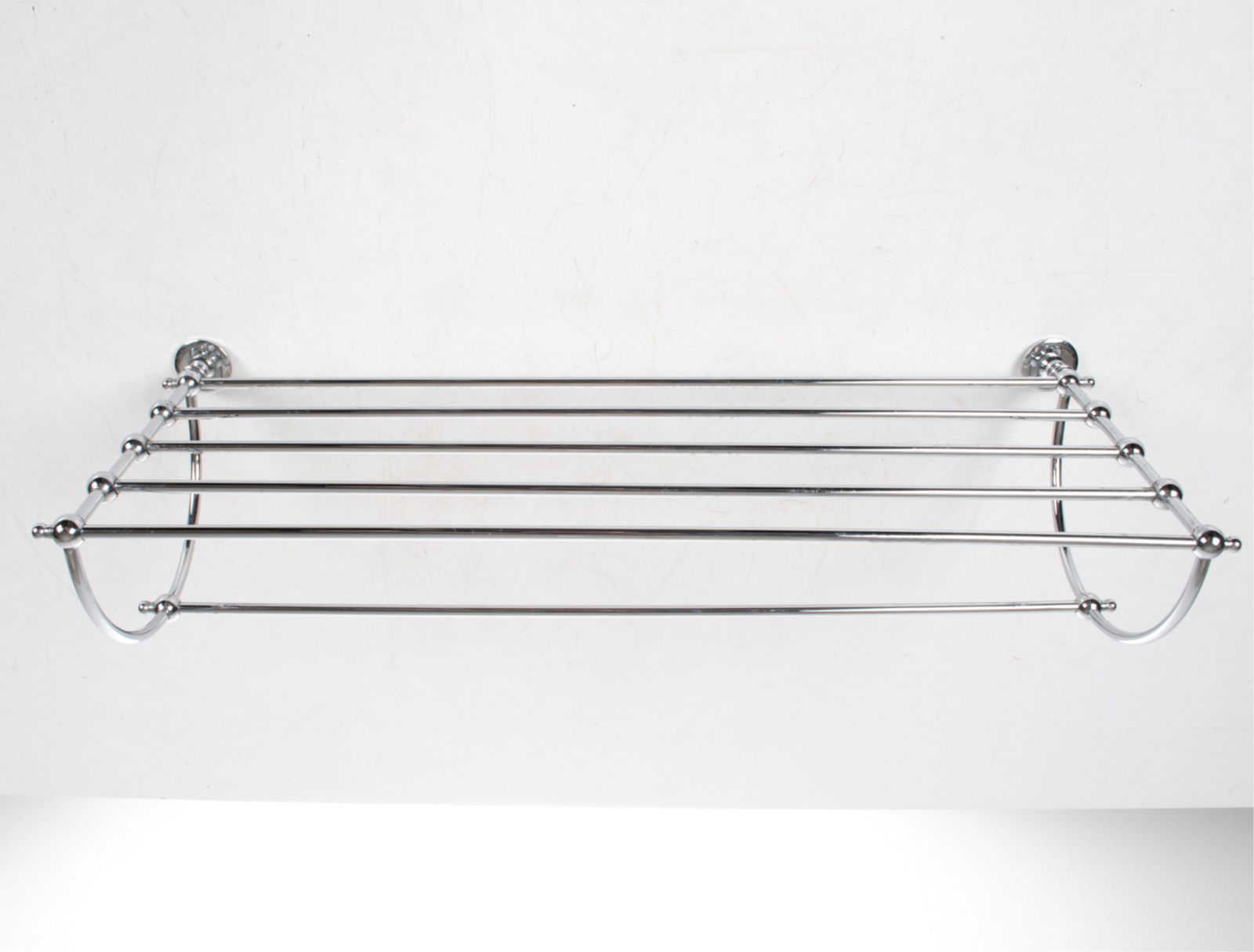 WATERWORKS NICKEL-FINISHED TOWEL RACK (1 of 6)