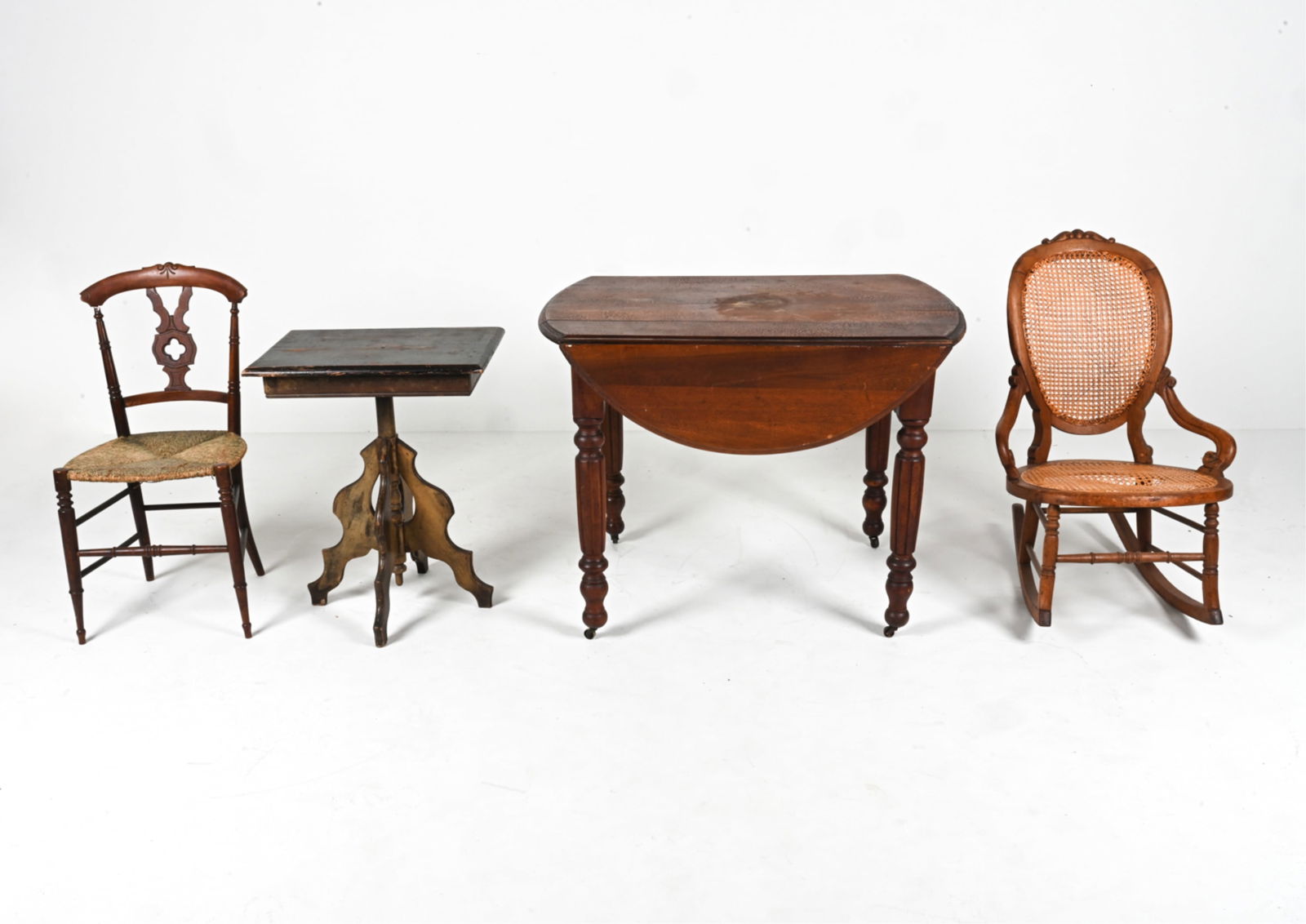 GROUPING OF RUSTIC ANTIQUE FURNITURE (1 of 18)