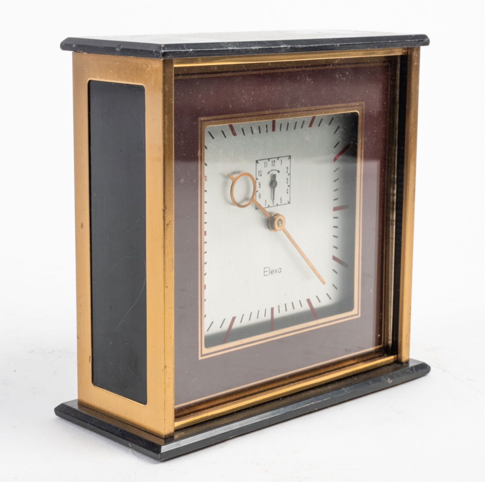 VINTAGE ELEXA ART DECO BAKELITE DESK ALARM CLOCK (1 of 7)