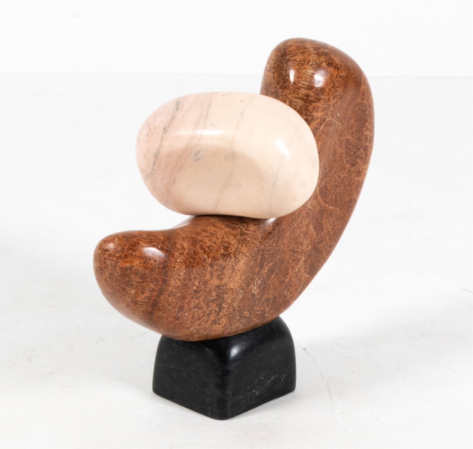 1970'S ABSTRACT CARVED STONE SCULPTURE, SIGNED (1 of 10)