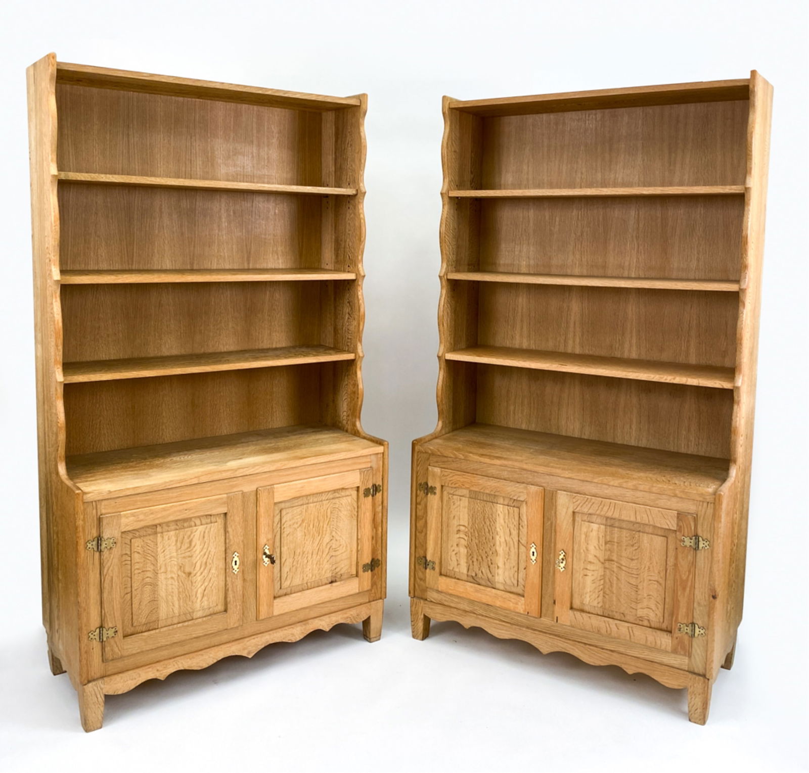 PAIR HENNING KJAERNULF-STYLE OAK BOOKCASES (1 of 14)