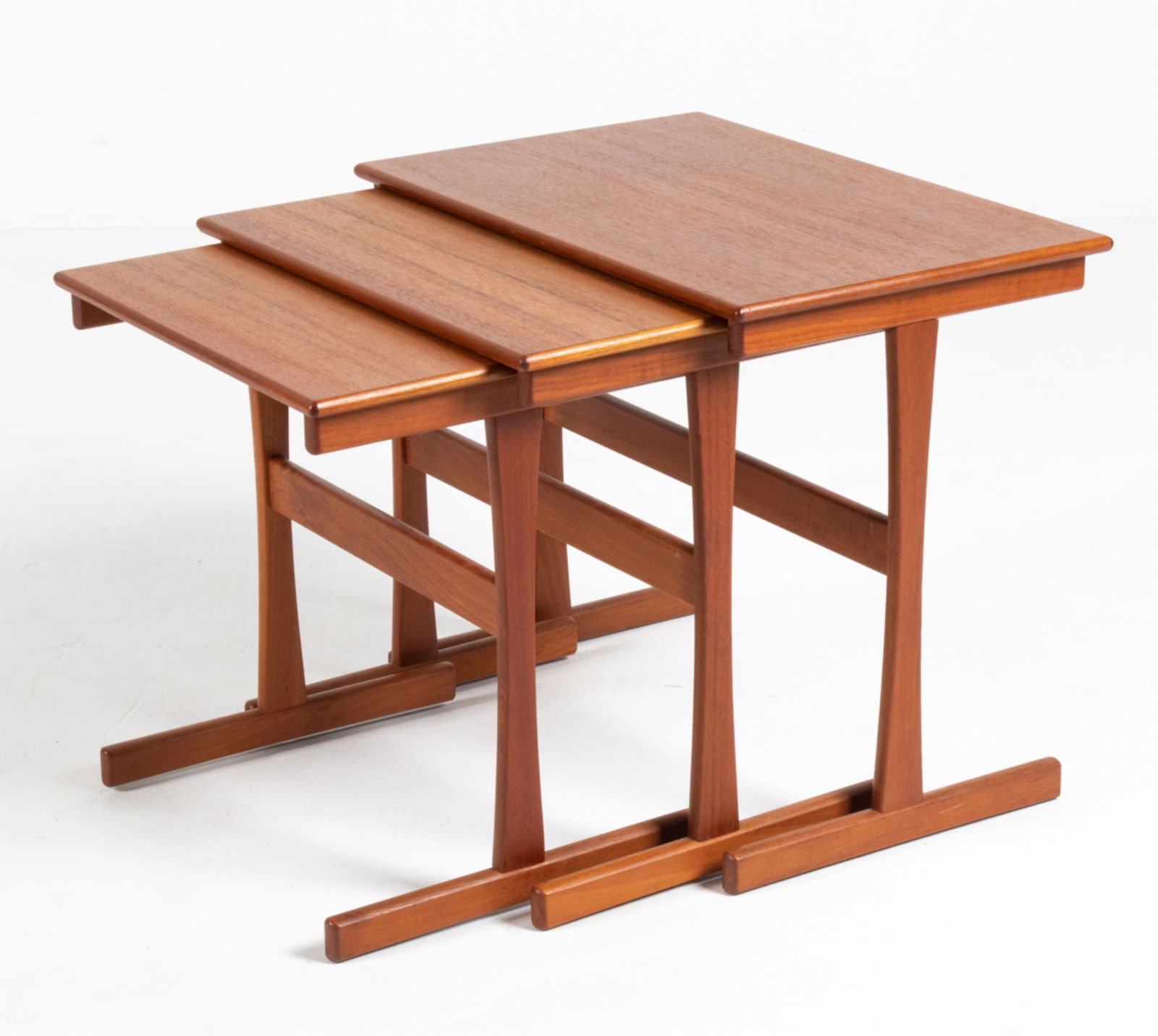 SET OF (3) KAI KRISTIANSEN TEAK NESTING TABLES (1 of 17)