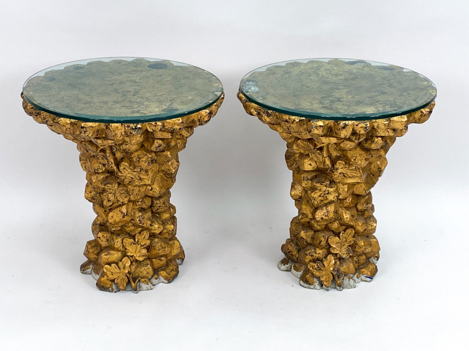 (2) JOHN DICKINSON STYLE FAUX ROCK SIDE TABLES (1 of 10)
