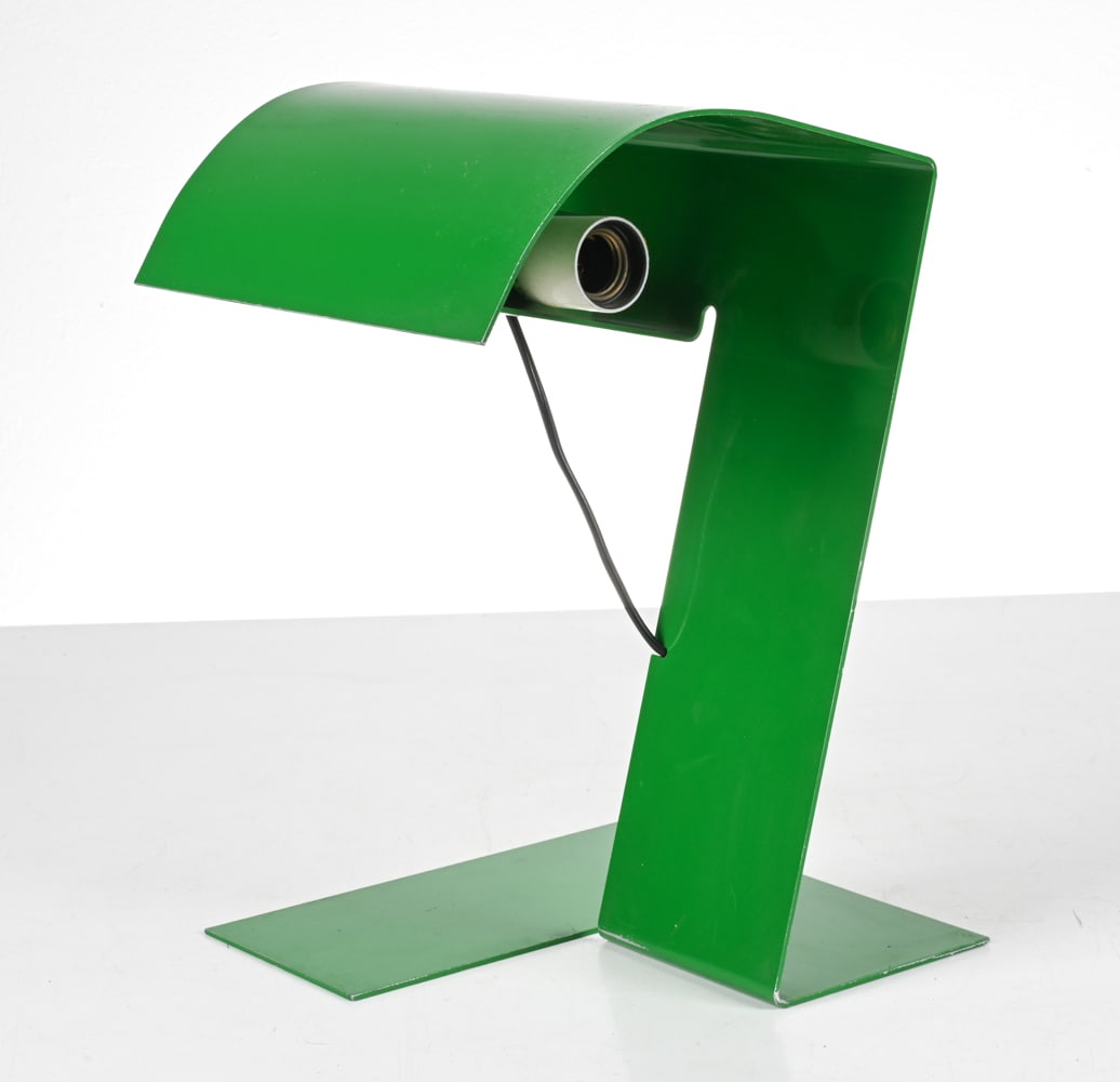 STILNOVO "BLITZ" TABLE LAMP IN GREEN ENAMEL (1 of 7)