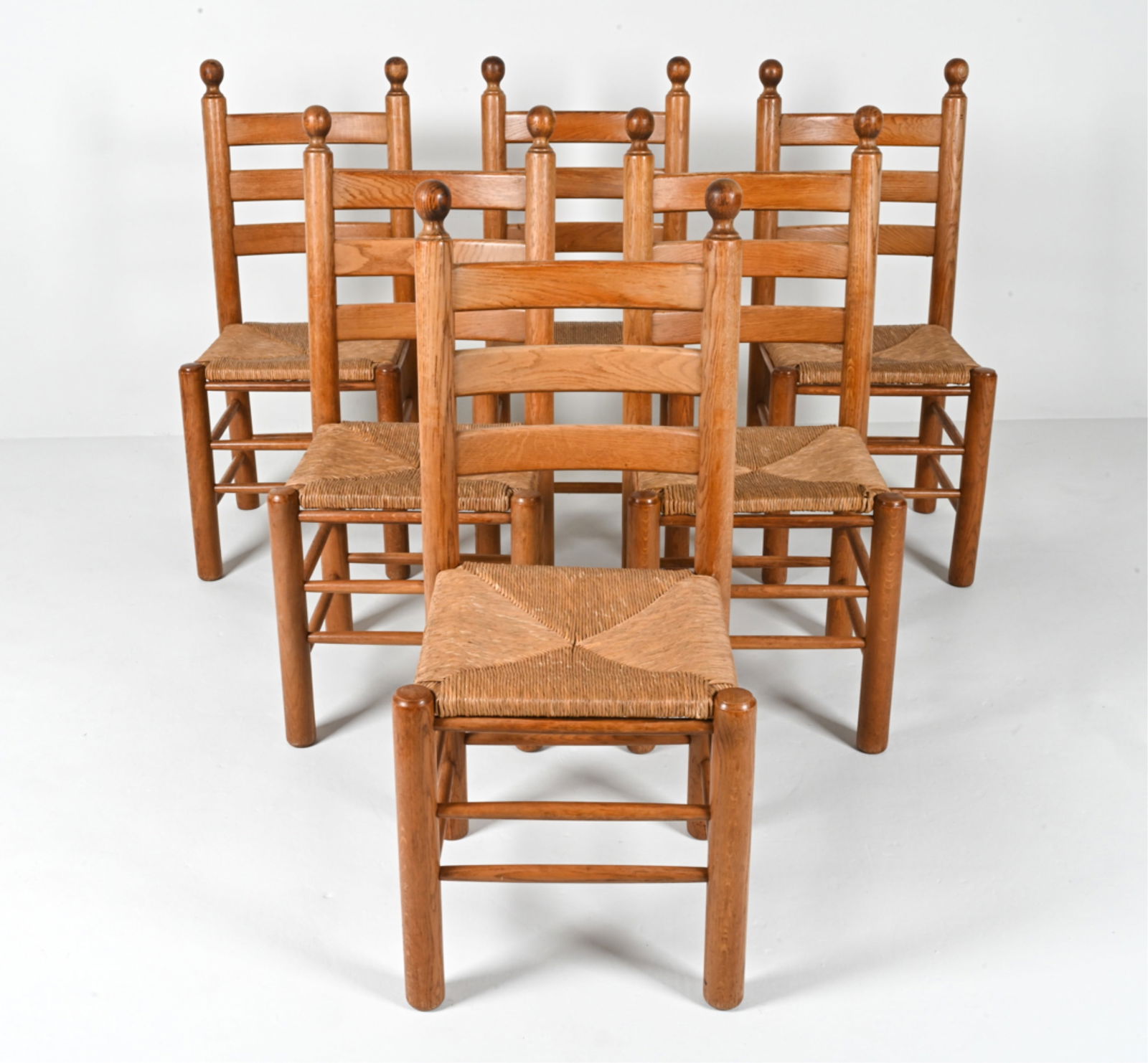 (6) OAK CHARLES DUDOUYT-STYLE SIDE CHAIRS (1 of 13)