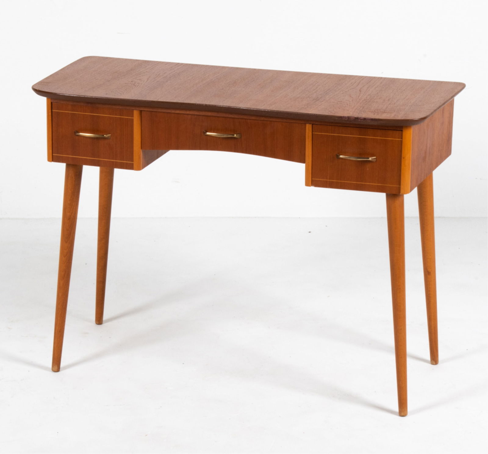 MID-CENTURY TEAK WRITING DESK OR VANITY TABLE (1 of 18)