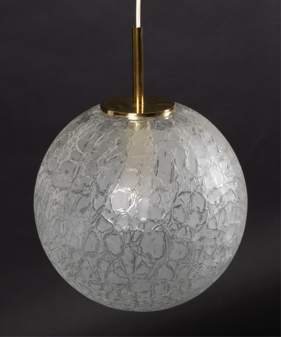 DORIA LEUCHTEN TEXTURED GLASS GLOBE PENDANT (1 of 10)
