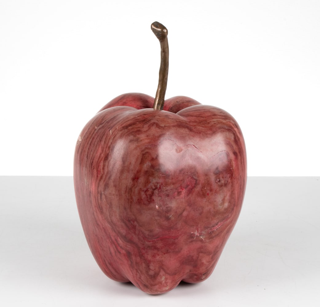 STONE & BRONZE OVERSIZED APPLE SCULPTURE (1 of 13)