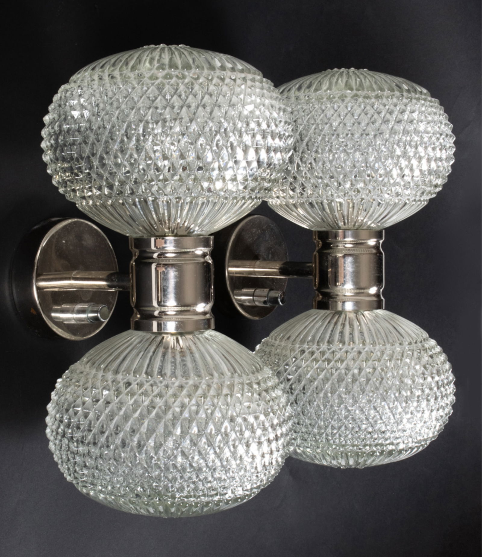 PAIR OF CRYSTAL SPUTNIK SCONCES, STYLE OF ESSIG (1 of 9)