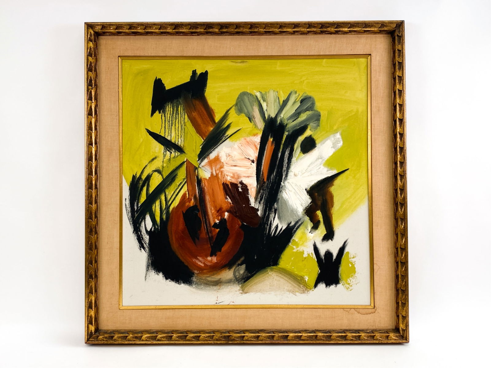 MID-CENTURY ABSTRACT O/C, SIGNED (1 of 8)