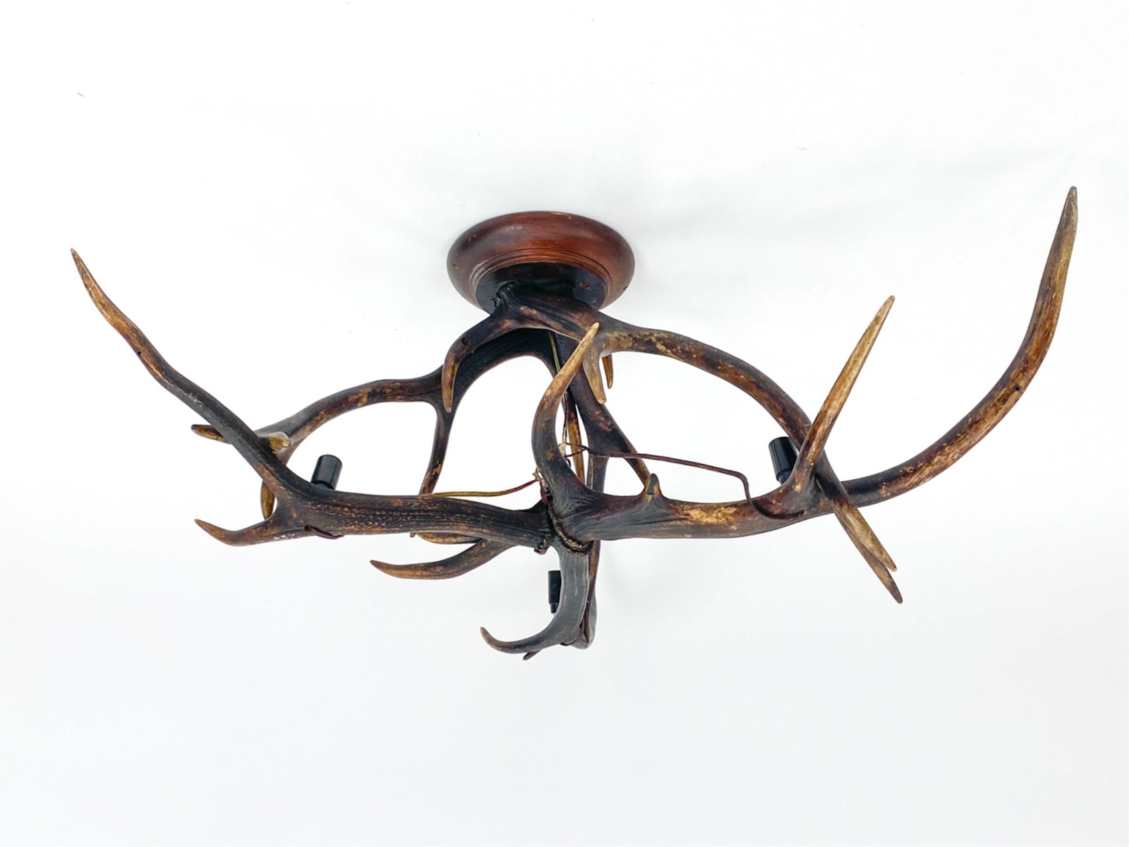 VINTAGE ANTLER CEILING LIGHT (1 of 12)