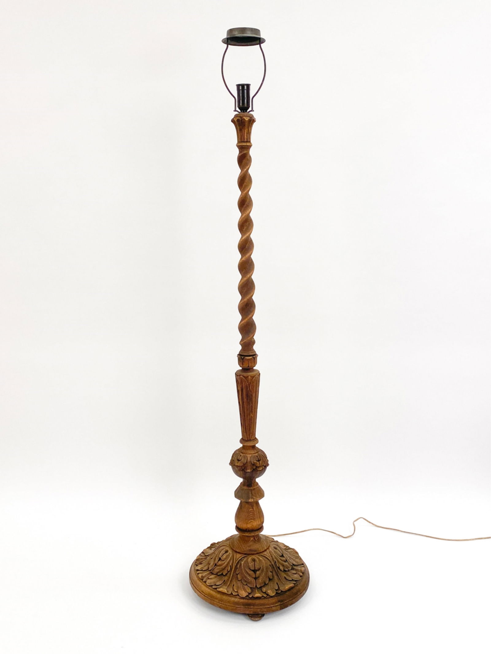DANISH OAK ARTS & CRAFTS FLOOR LAMP (1 of 10)