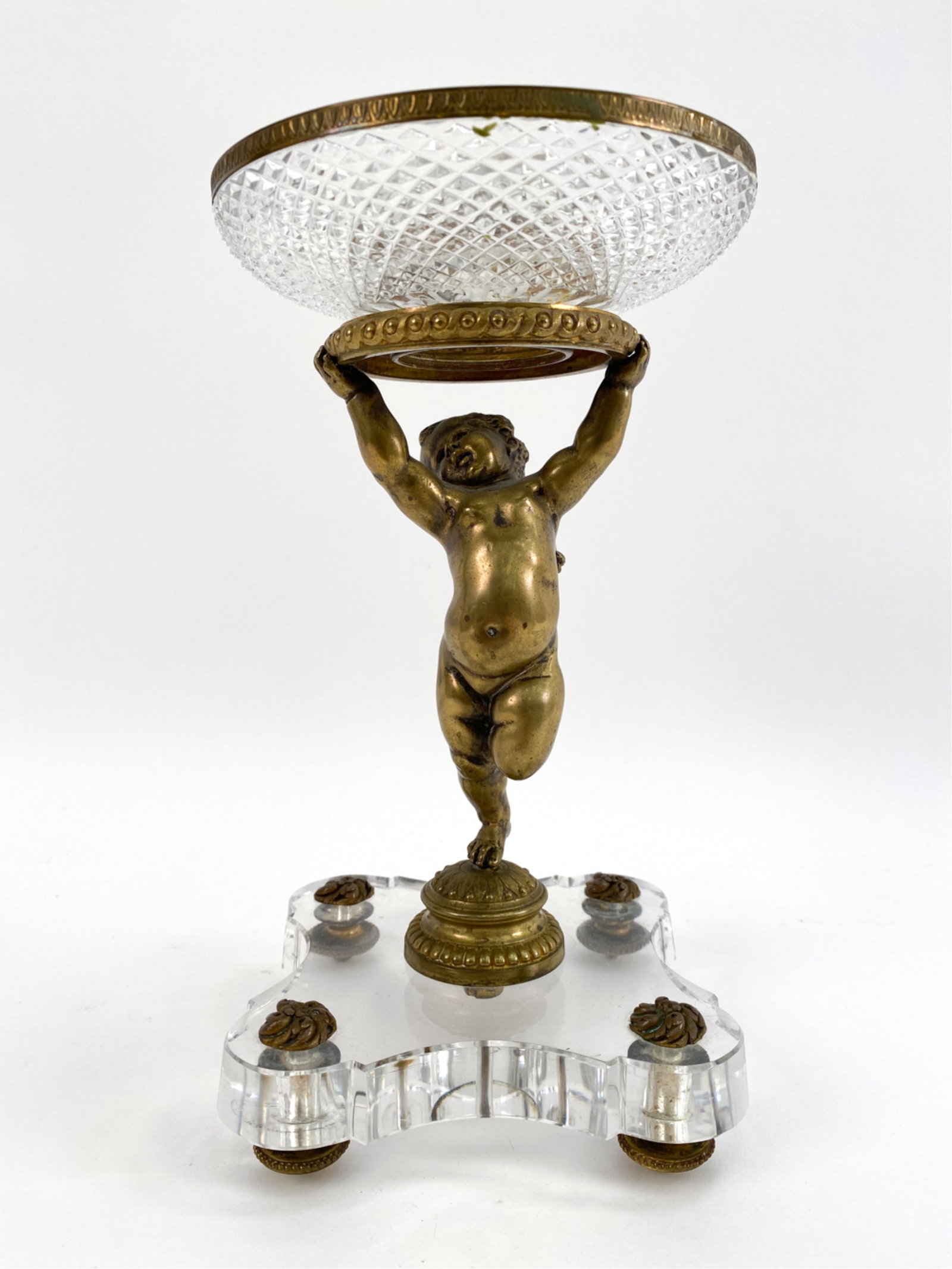 ANTIQUE BACCARAT CRYSTAL & BRONZE ORMOLU COMPOTE (1 of 14)