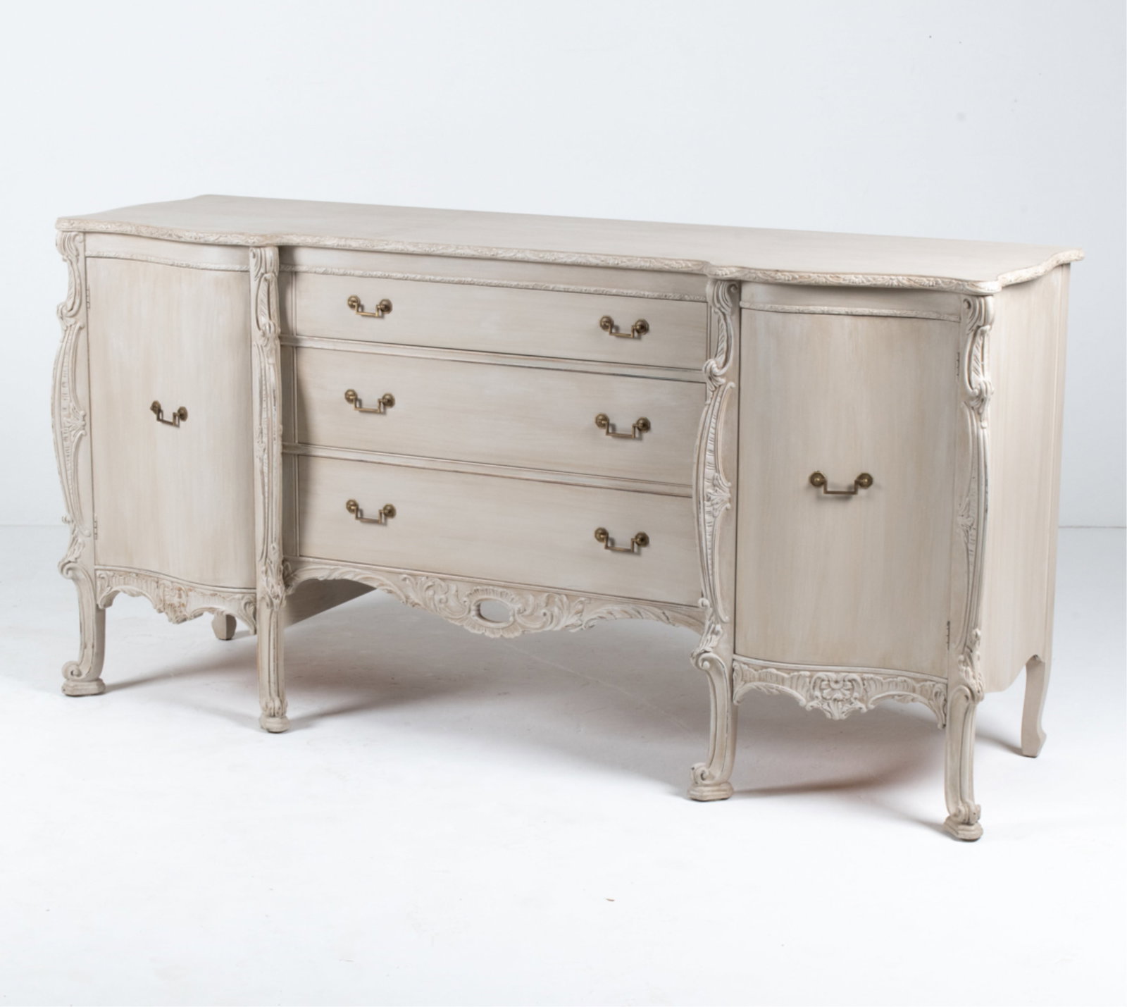 FRENCH GRAY PAINT-DECORATED SIDEBOARD (1 of 18)