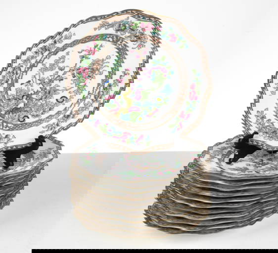 (12) Coalport Indian Tree Dinner Plates