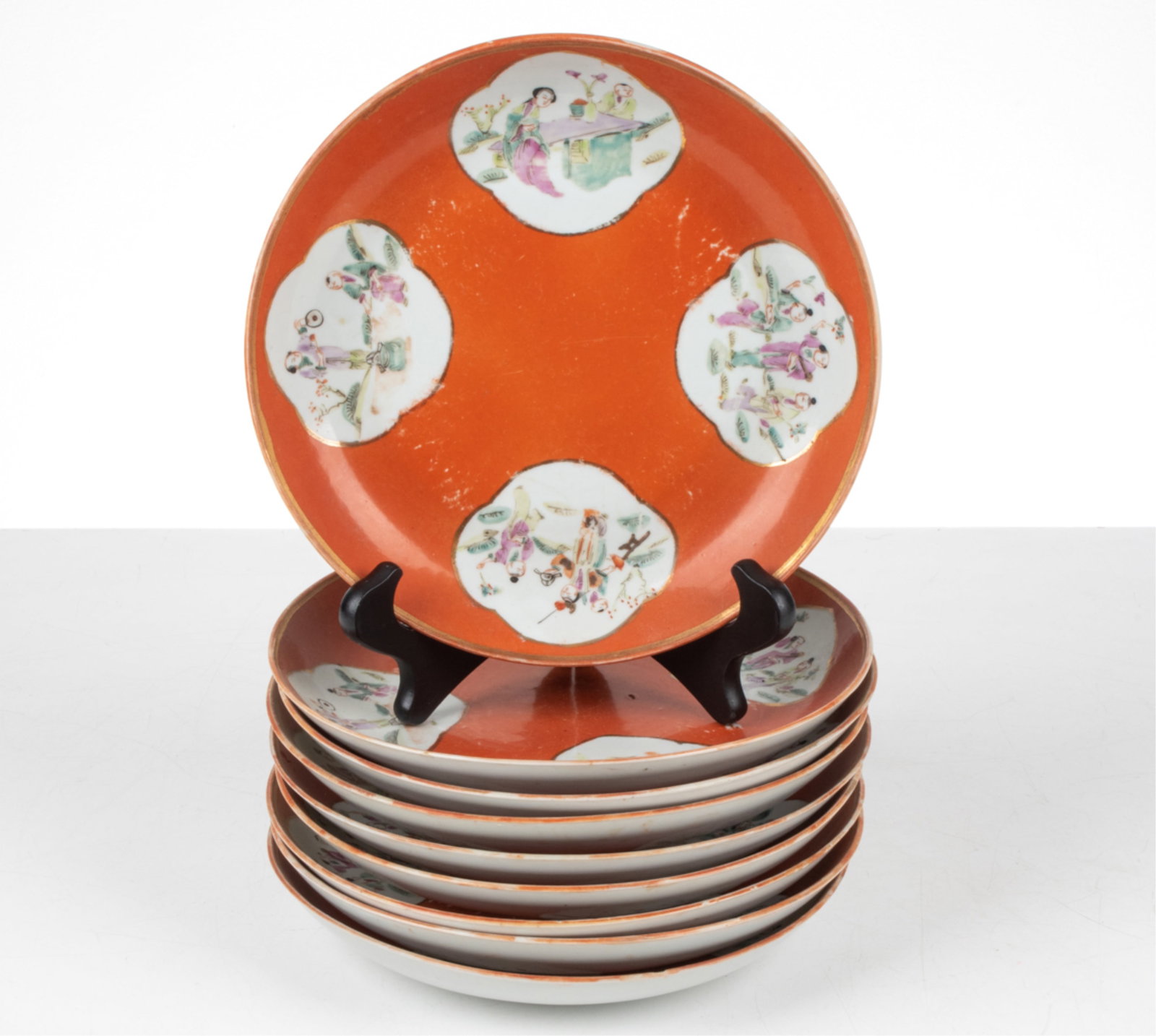 (9) ANTIQUE EXPORT PORCELAIN DISHES (1 of 10)