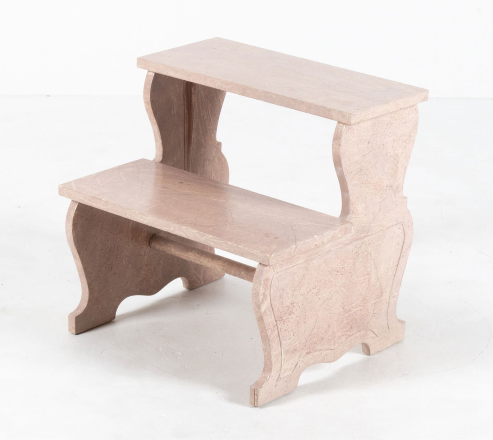 LIBRARY STEPS WITH PAINTED FAUX-PLASTER FINISH (1 of 12)