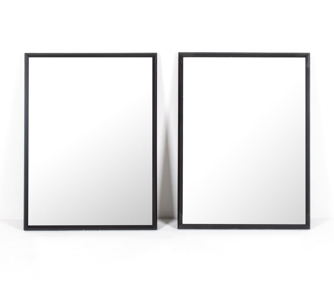 PAIR OF RESTORATION HARDWARE METAL-FRAME MIRRORS (1 of 8)