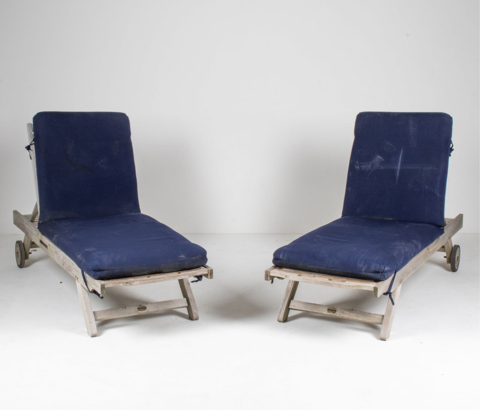 PAIR OF OUTDOOR CLASSICS TEAK CHAISE LOUNGES (1 of 15)