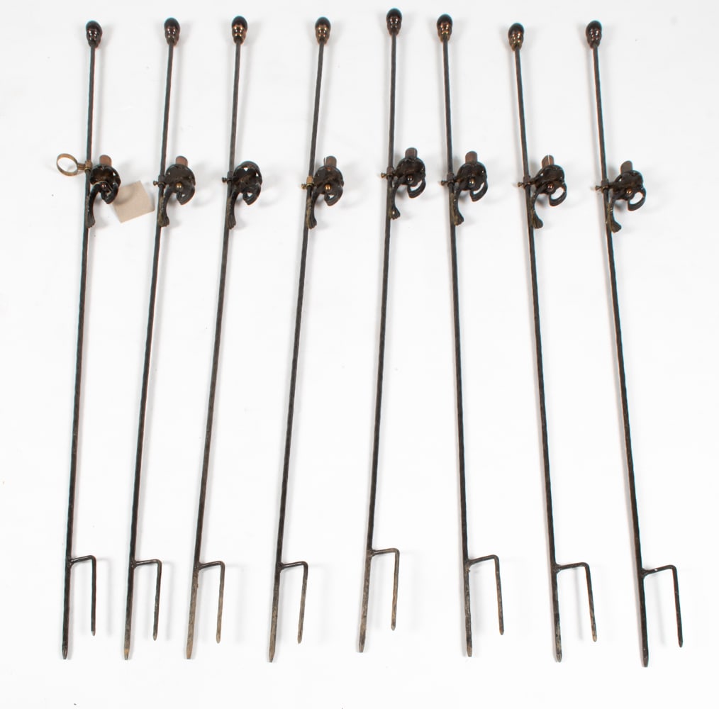 (8) ROSS F. LINDBLAD WROUGHT IRON GARDEN STANDS (1 of 8)