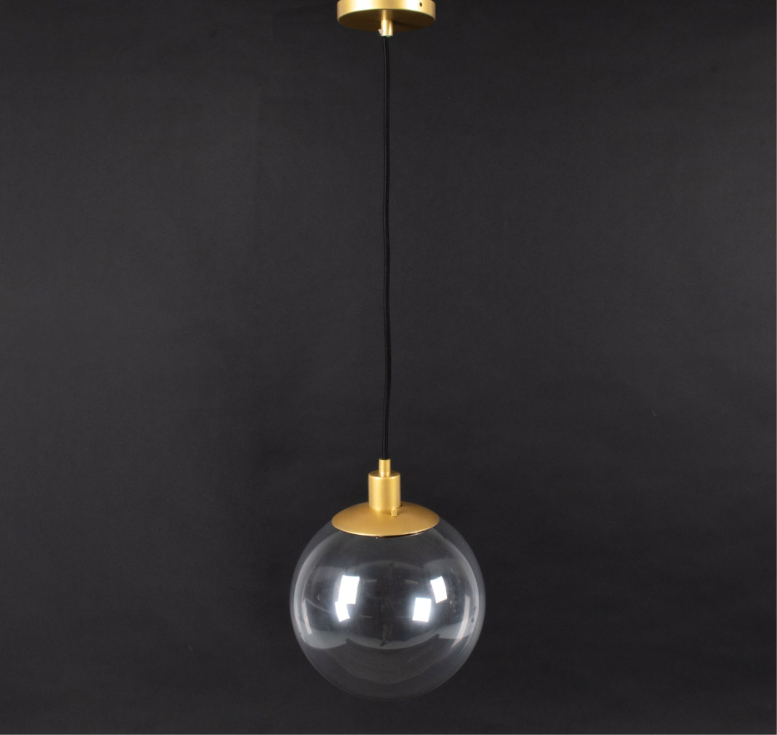 WEST ELM GLASS GLOBE PENDANT LIGHT FIXTURE (1 of 8)