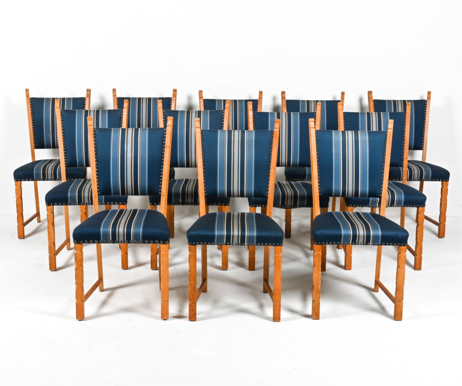(12) MANNER OF HENNING KJAERNULF OAK DINING CHAIRS (1 of 14)