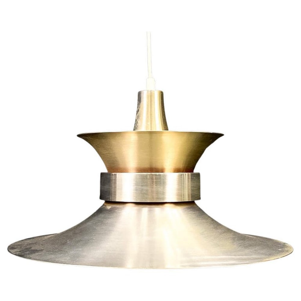 BENT NORDSTED FOR LYSKAER BELYSNING PENDANT LIGHT: Light up your interior with style with this Danish mid-century pendant light designed by Bent Nordsted for Lyskaer Belysning, c. 1970's. A rare model within the same Scandinavian modern design vein as