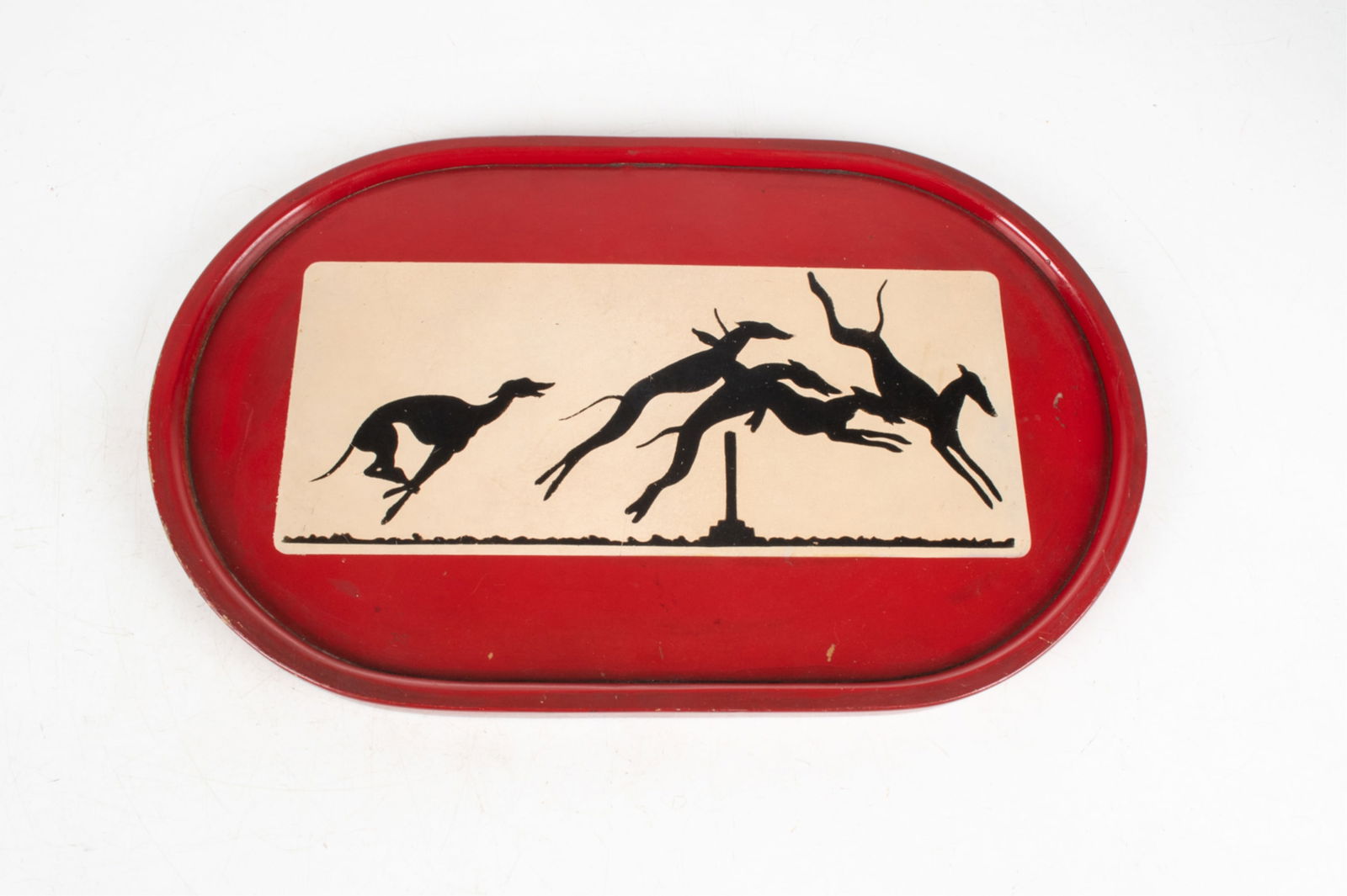 RARE ART DECO PAINT-DECORATED SERVING TRAY (1 of 8)