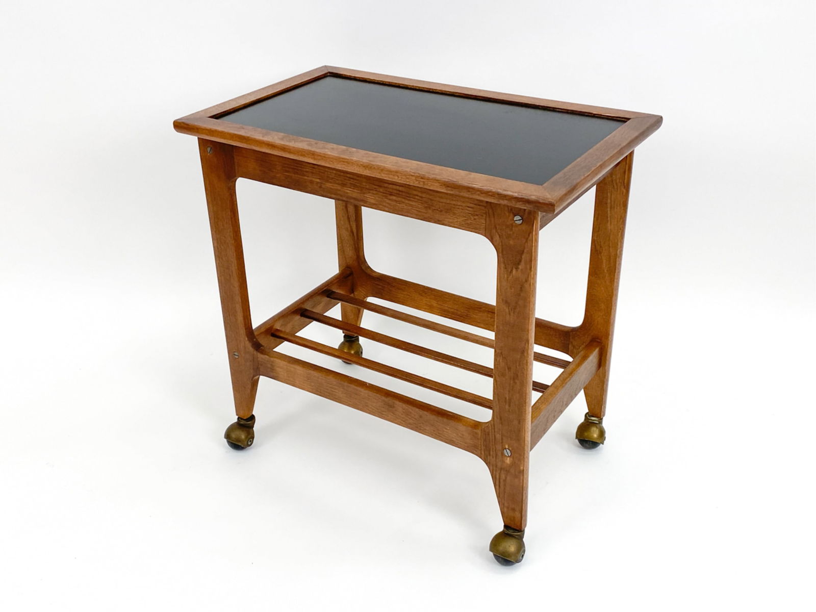 MID-CENTURY WOOD SERVING CART (1 of 11)