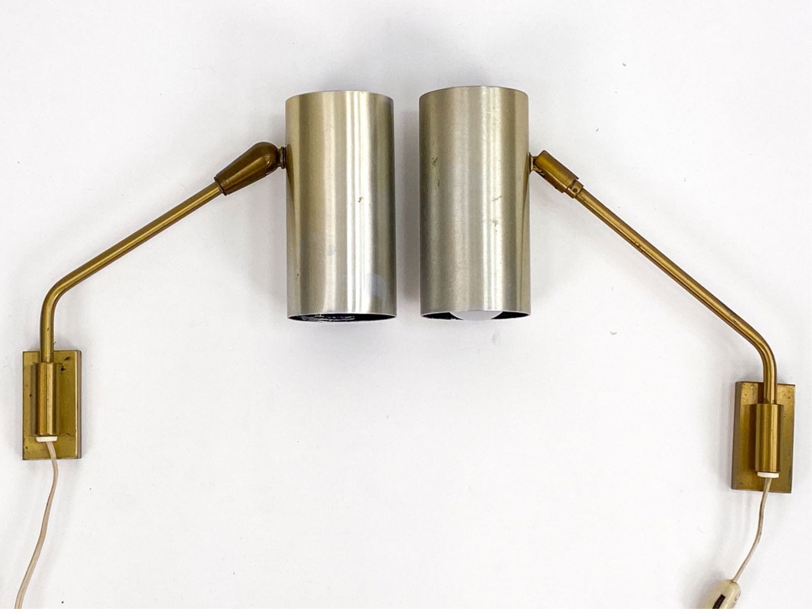 (2) MID-CENTURY SWING ARM WALL SCONCES (1 of 8)