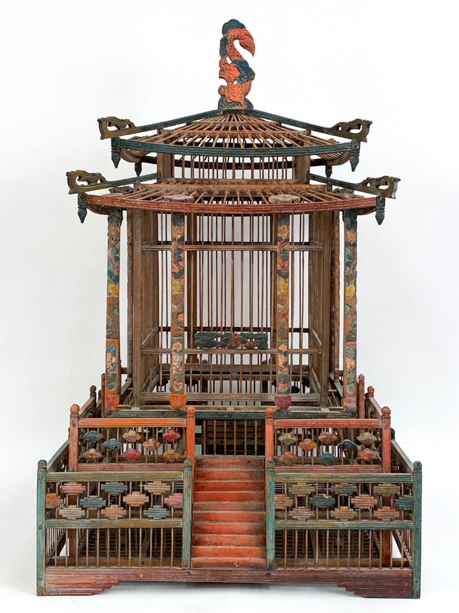 VINTAGE ASIAN PAGODA FORM BIRDCAGE (1 of 13)