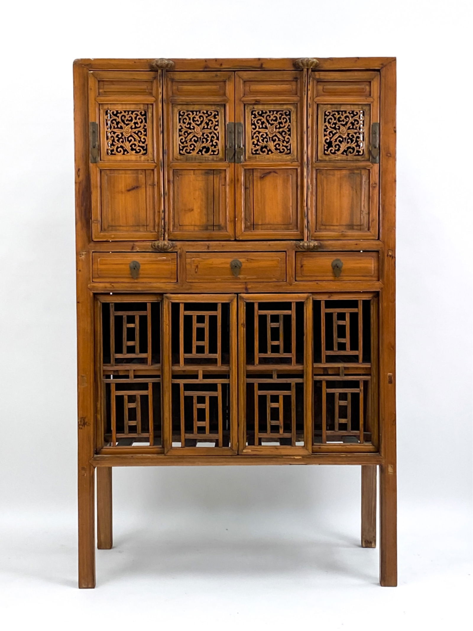 ANTIQUE CHINESE CARVED CABINET (1 of 15)