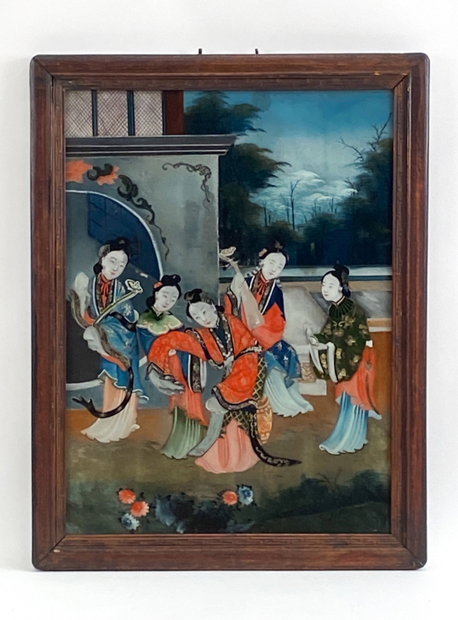 CHINESE QING DYNASTY REVERSE PAINTING (1 of 6)