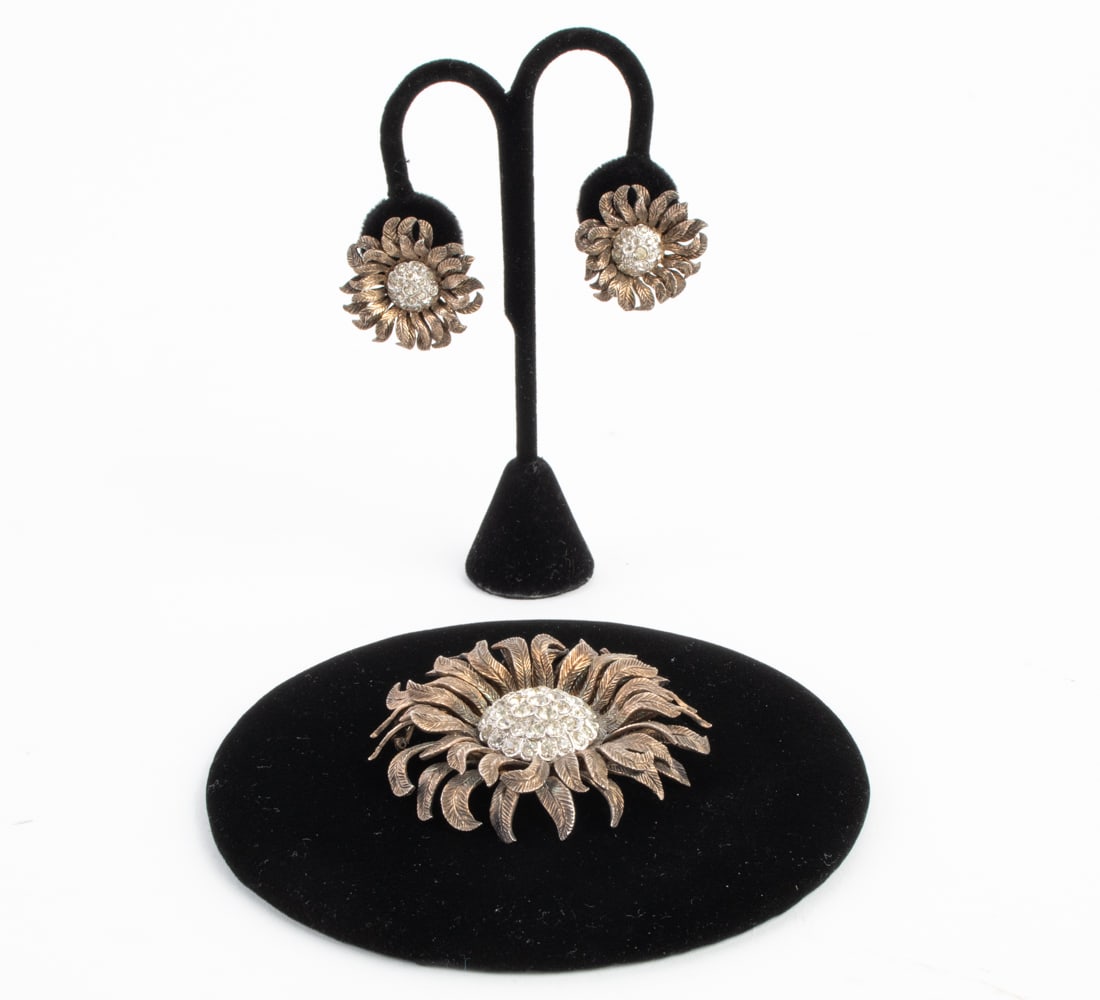 NETTIE ROSENSTEIN STERLING FLORAL JEWELRY SUITE (1 of 7)
