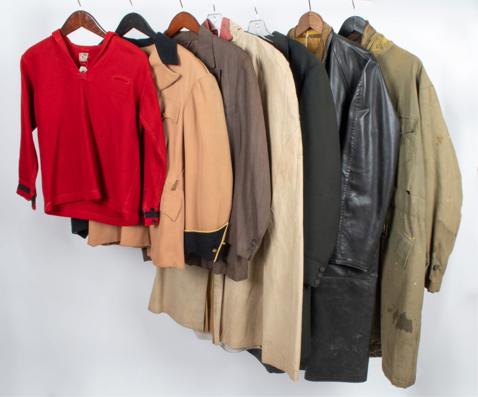 VINTAGE JACKETS INCL. WWII-ERA ENGLISH ARMY TRENCH (1 of 16)