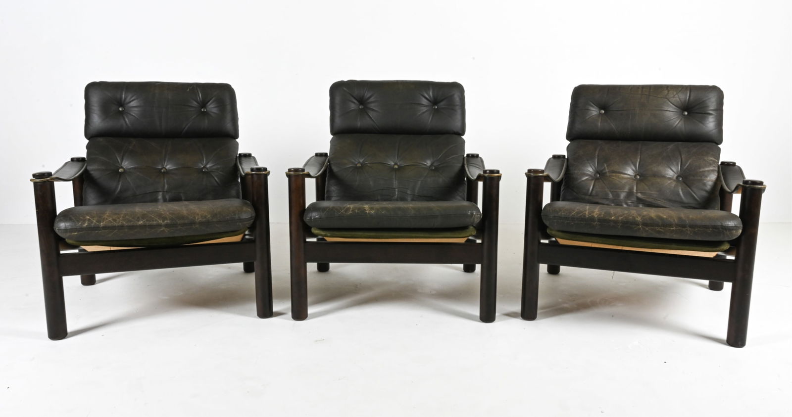 (3) EBBE GEHL & SOREN NISSEN LEATHER EASY CHAIRS (1 of 18)