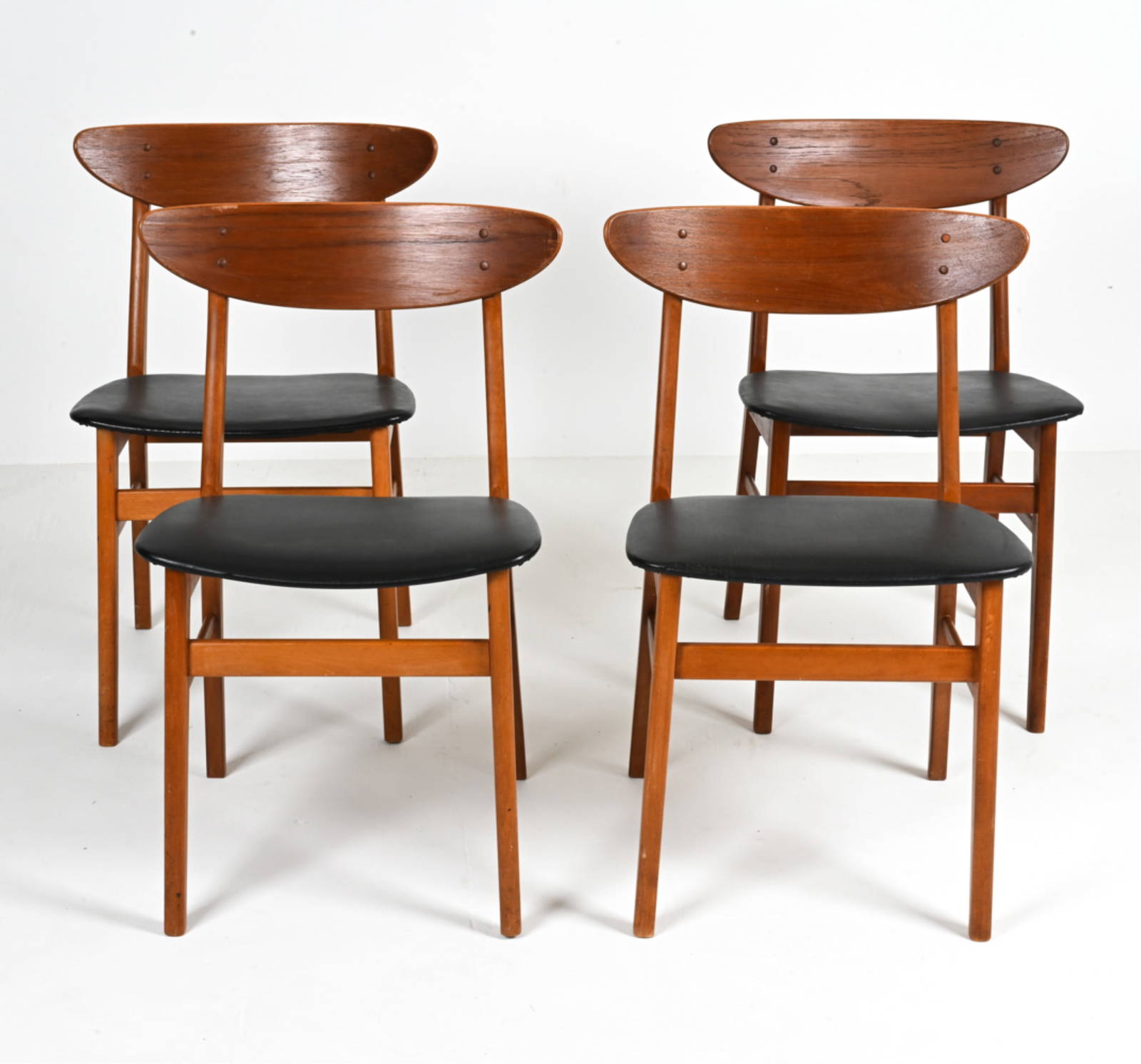 (4) Farstrup Model 210 Danish Teak Dining Chairs Auction