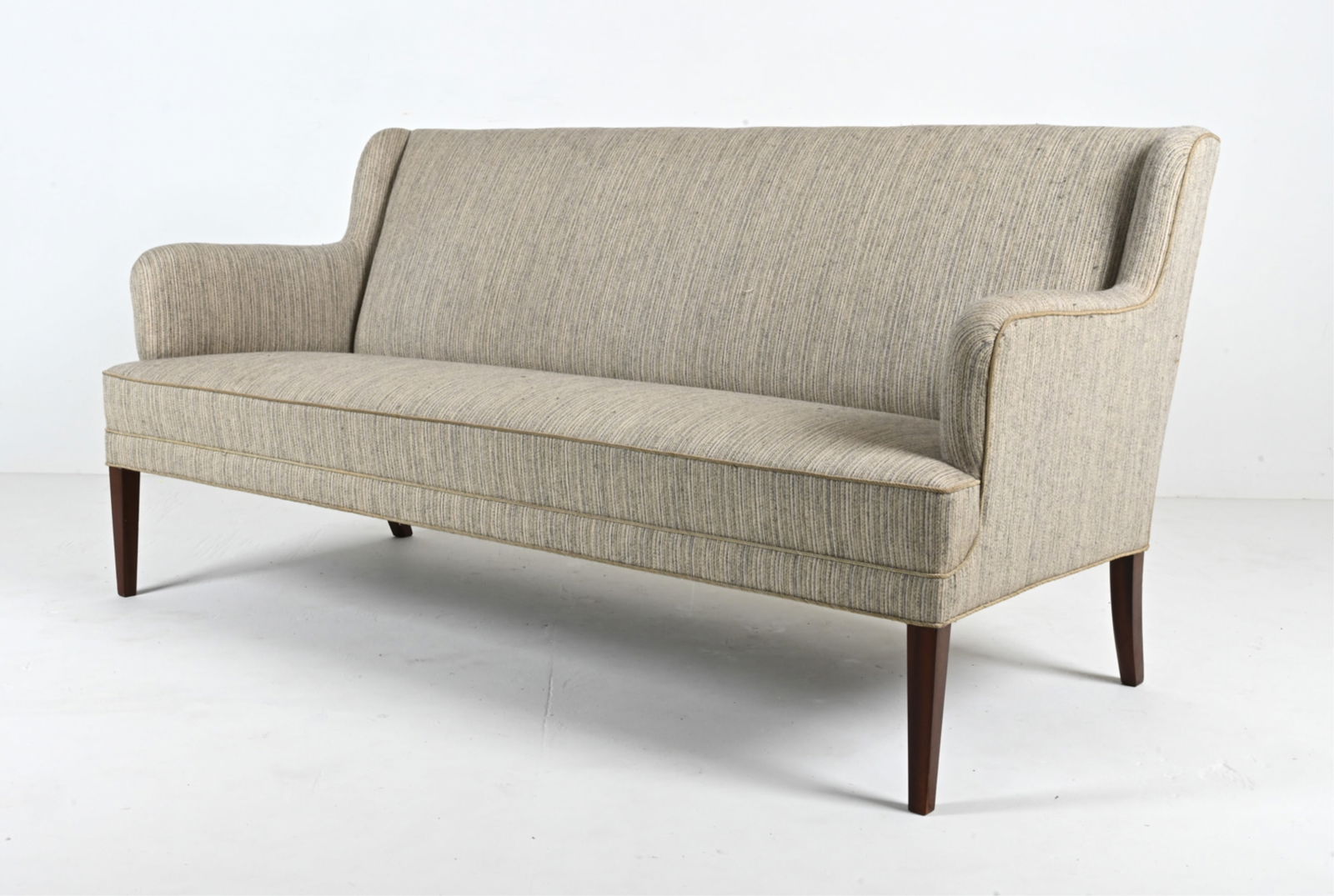 FRITS HENNINGSEN COCKTAIL SOFA IN WOOL & MAHOGANY (1 of 13)