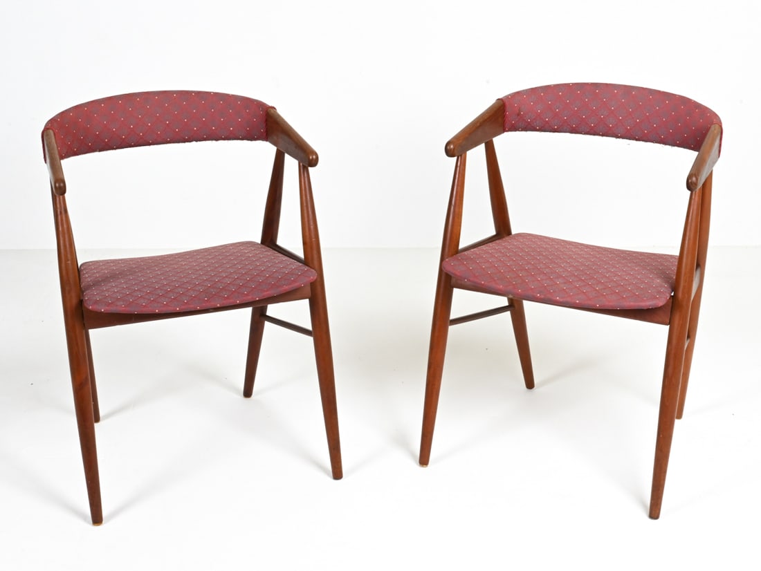 PAIR OF DANISH TEAK ARMCHAIRS, C. 1950'S (1 of 15)