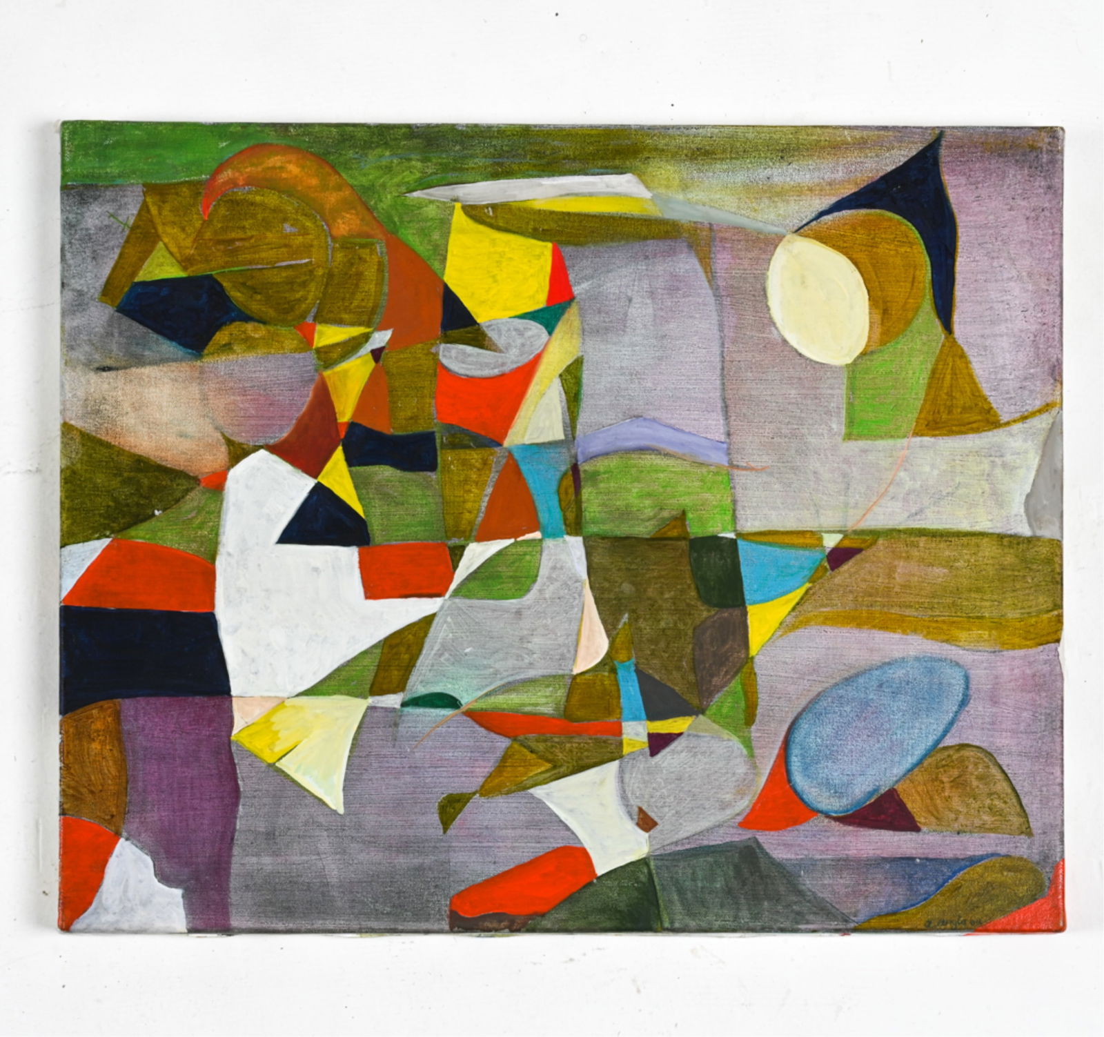 CONTEMPORARY ABSTRACT MIXED MEDIA PAINTING, SIGNED (1 of 8)