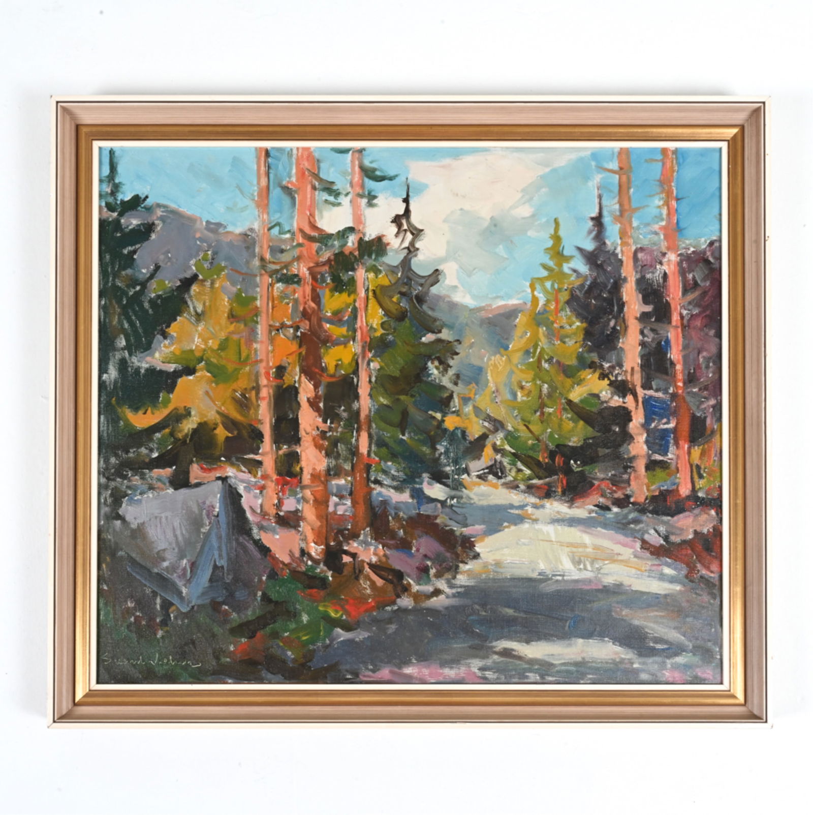 SVEND NIELSEN, DANISH (1908-1983) O/C LANDSCAPE (1 of 7)