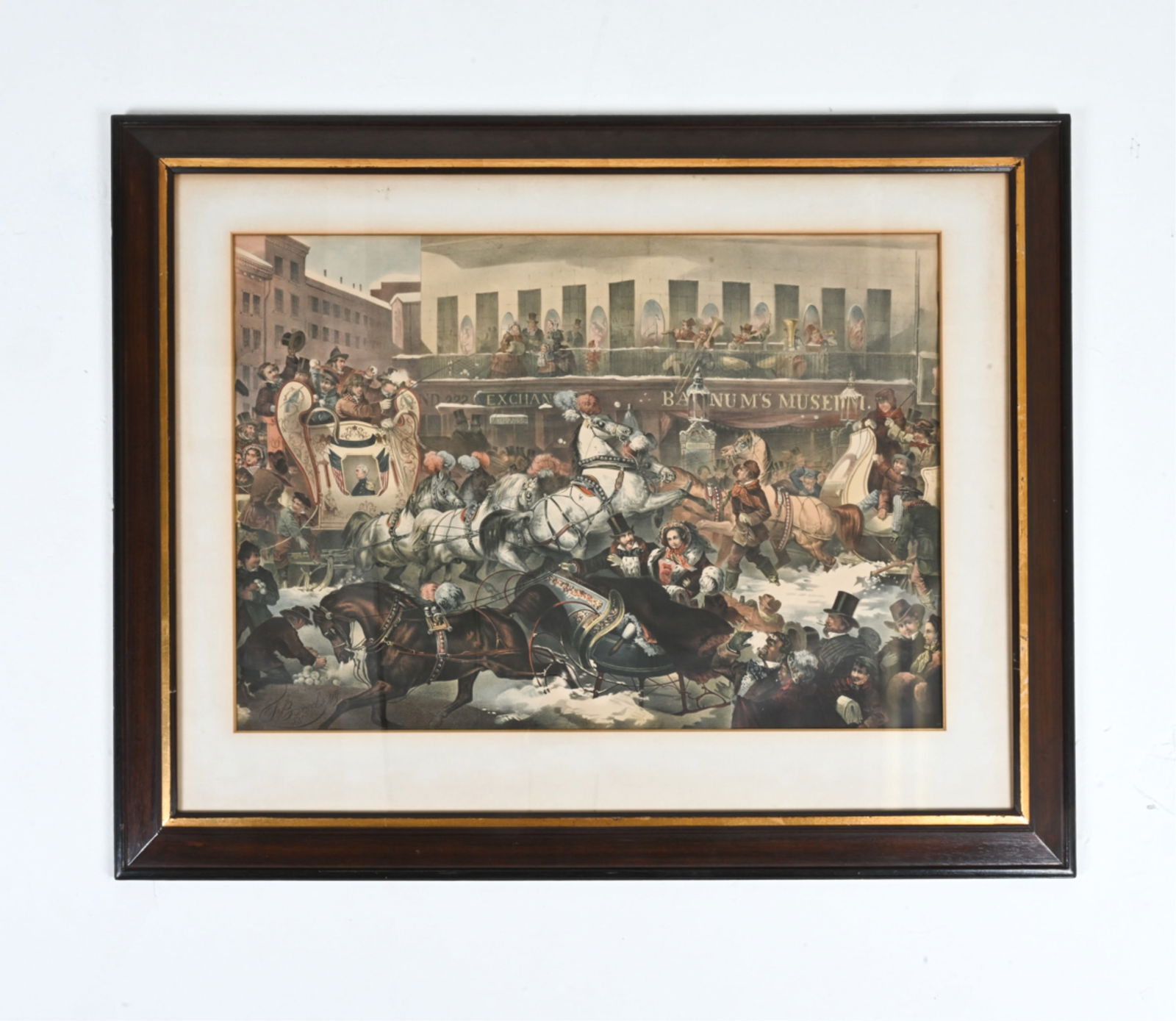THOMAS BENECKE "SLEIGHING IN NEW YORK" LITHOGRAPH (1 of 8)