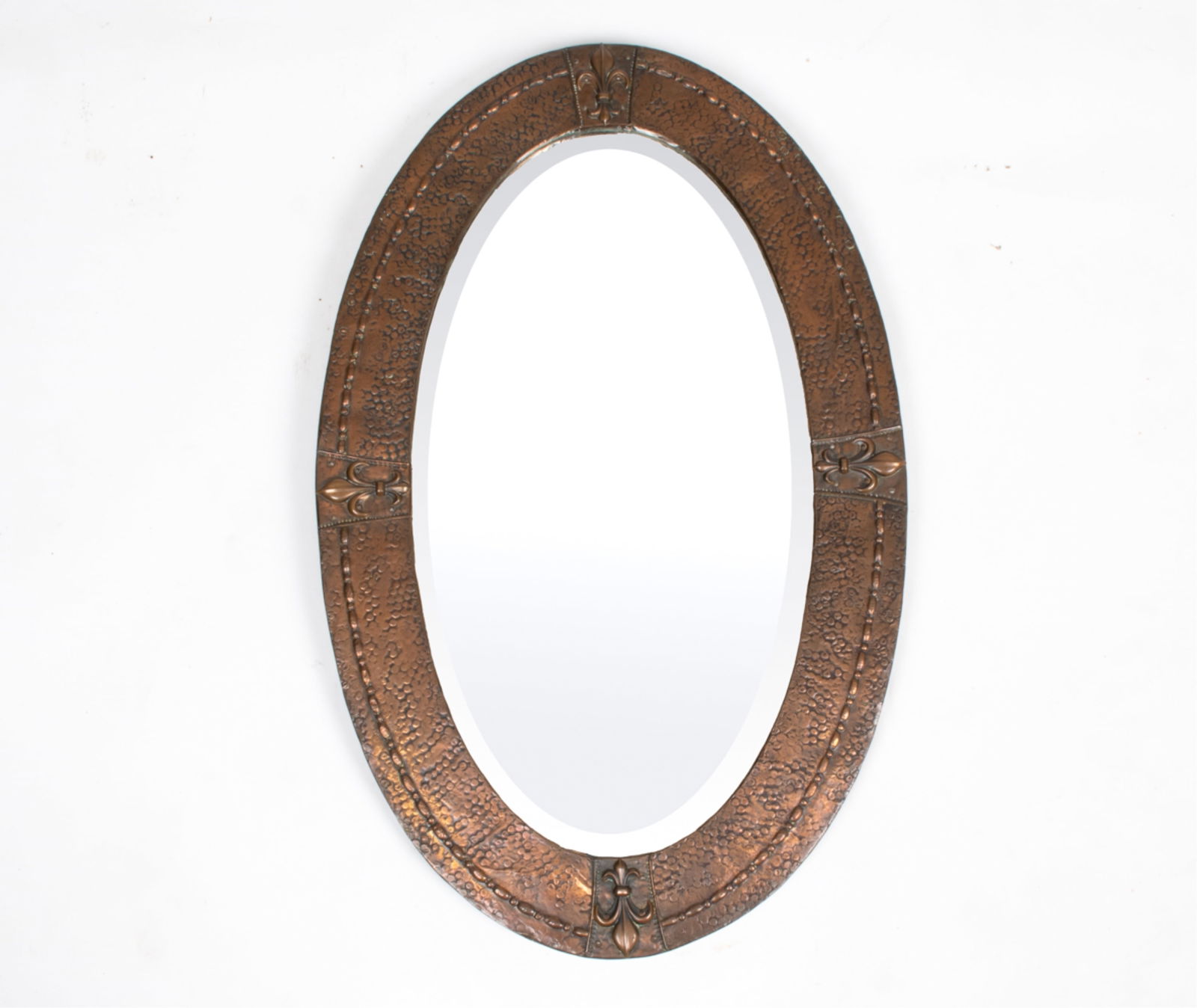 ARTS & CRAFTS PRESSED COPPER MIRROR (1 of 6)