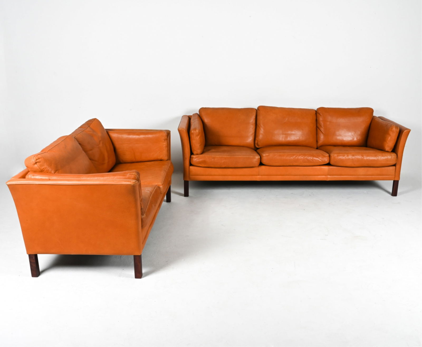MOGENS HANSEN DANISH MODERN LEATHER SOFA SUITE (1 of 13)