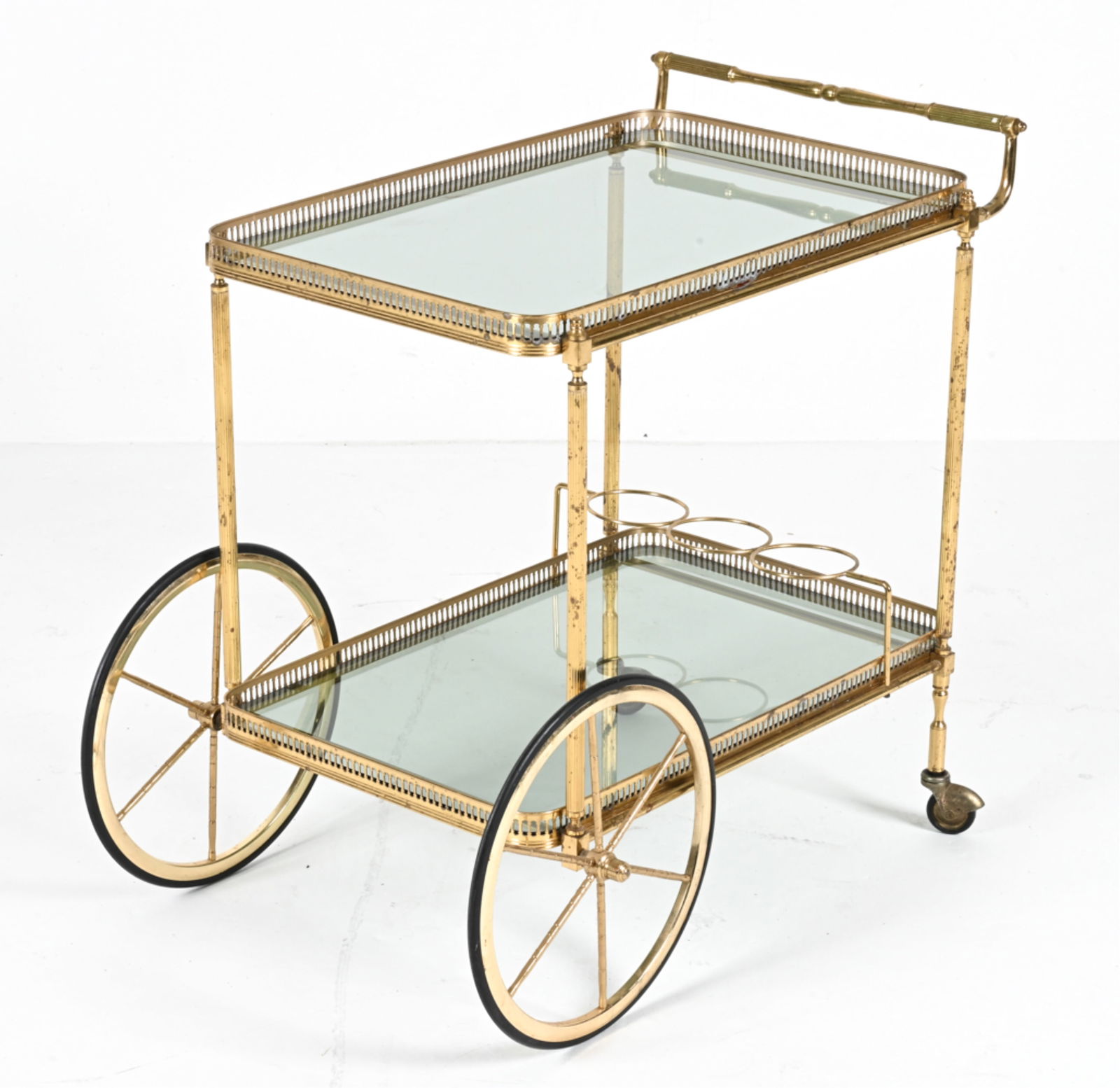 ATTR. MAISON BAGUES BRASS & GLASS BAR CART (1 of 15)