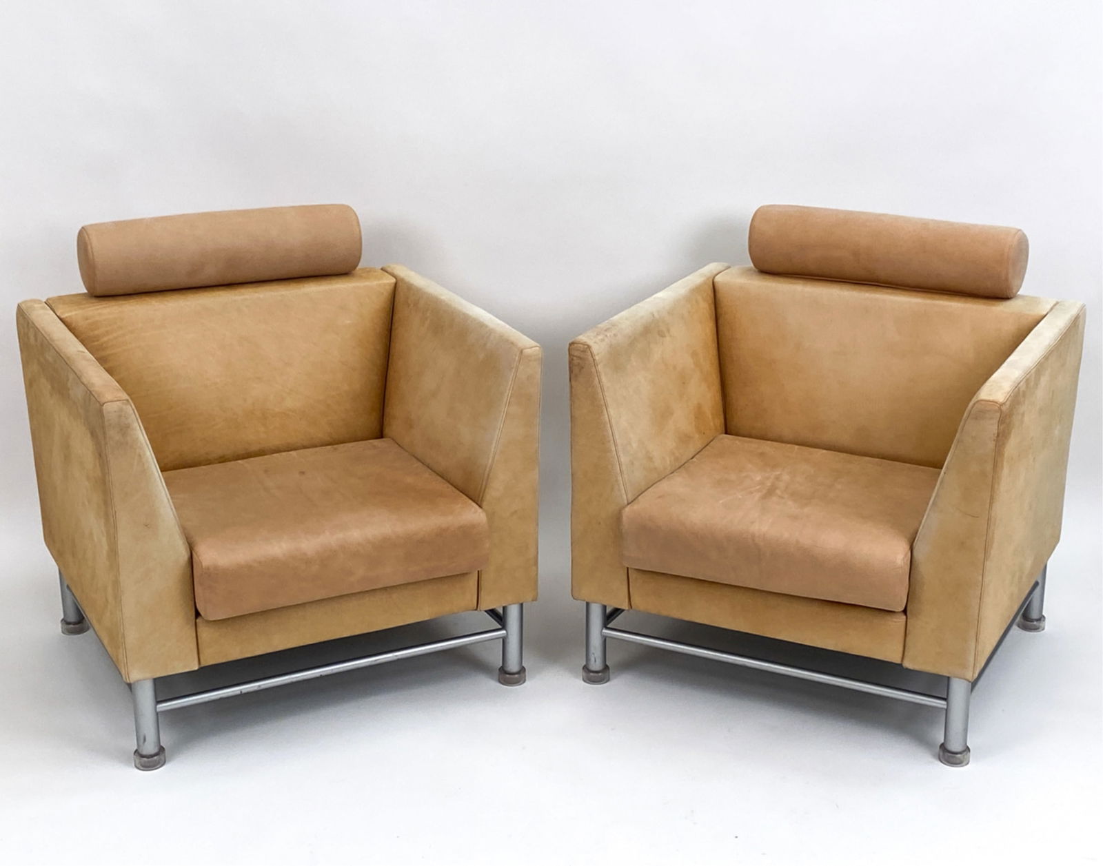 PAIR ETTORE SOTTSASS KNOLL MEMPHIS EASTSIDE CHAIRS (1 of 20)