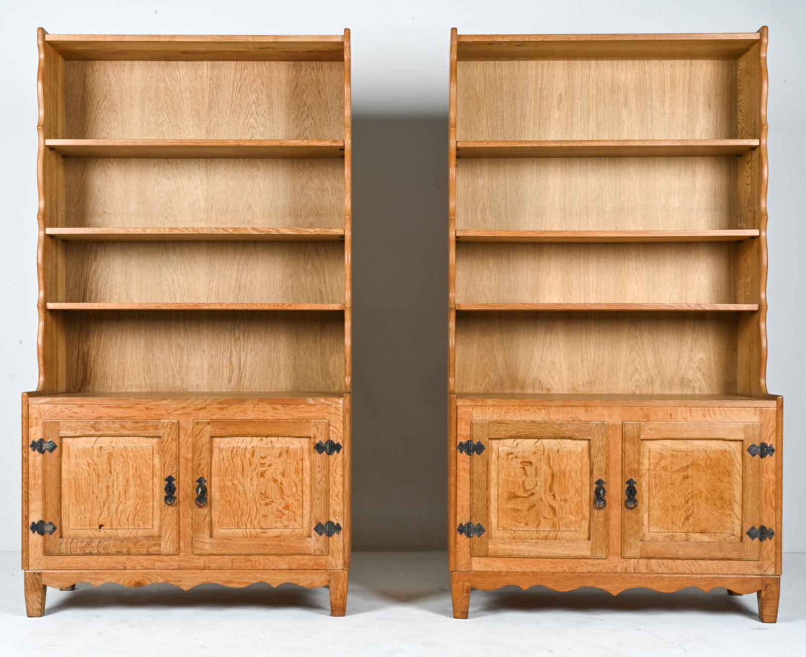 PAIR OF OAK BOOKCASES ATTR. HENNING KJAERNULF (1 of 12)