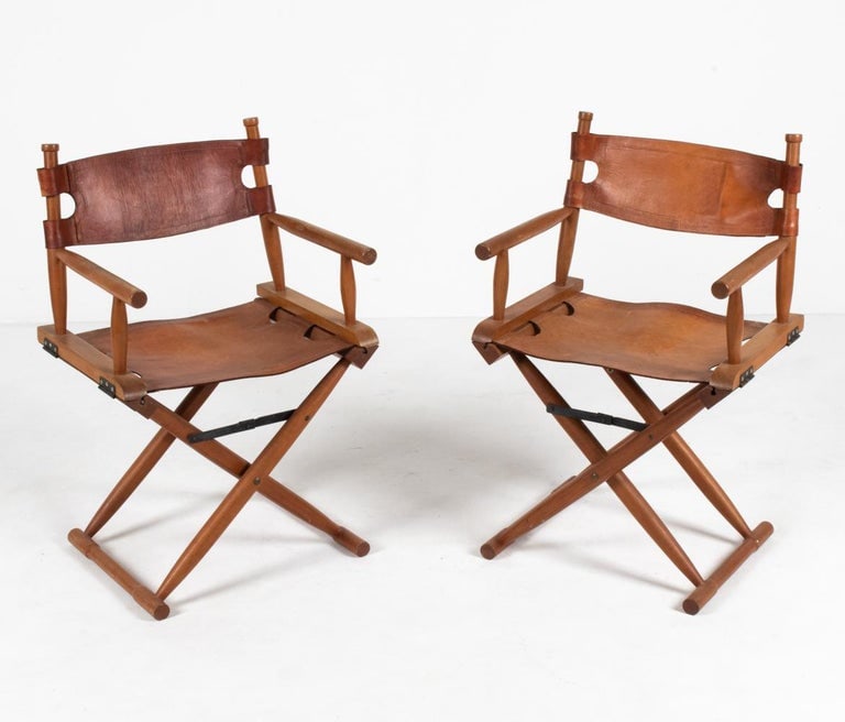 PAIR OF BORGE MOGENSEN-STYLE DIRECTOR'S CHAIRS (1 of 20)