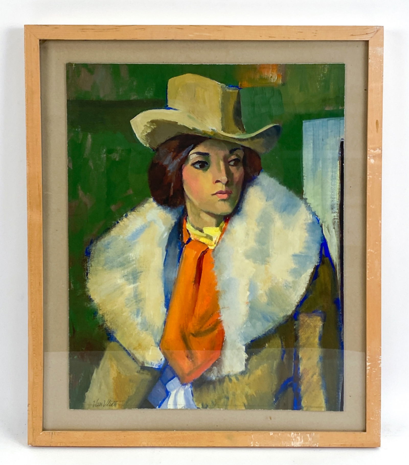 OIL ON CANVAS PORTRAIT OF A WOMAN (1 of 5)